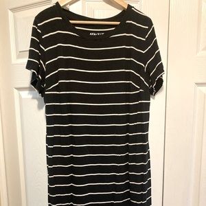 Ava and Viv Striped T-Shirt Dress Size 1X